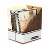 Bankers Box Corrugated Cardboard Magazine File, 4 x 9 x 11 1/2, Wood Grain, PK12 07223